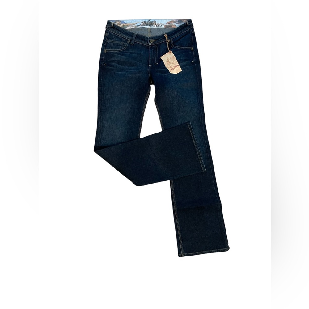 NWT New K. Roque Kroque Dark Blue 70’s Wide Leg Flare Jeans Size 29